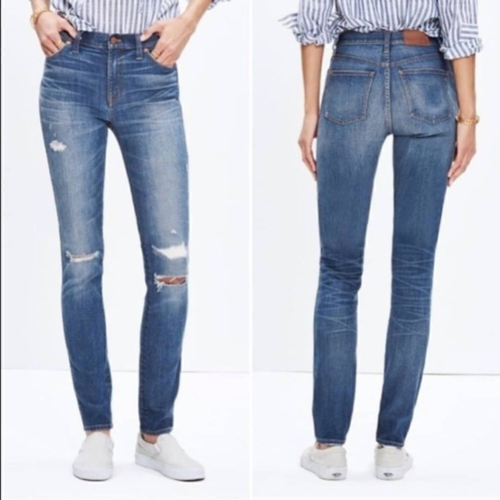 Madewell // 9" High Rise Skinny Rip and Repair